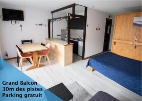 Relai S11 Grand et lumineux studio avec coin montagne 4-6 pers, 30m des pistes, grand balcon, DRAPS NON COMPRIS